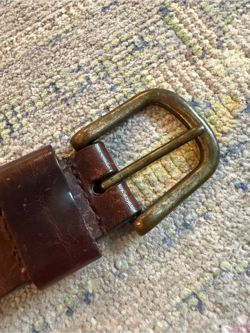 Boys Ducks Unlimited Brown Leather Belt 12GA Shotgun Shell Concho Brass Buckle L